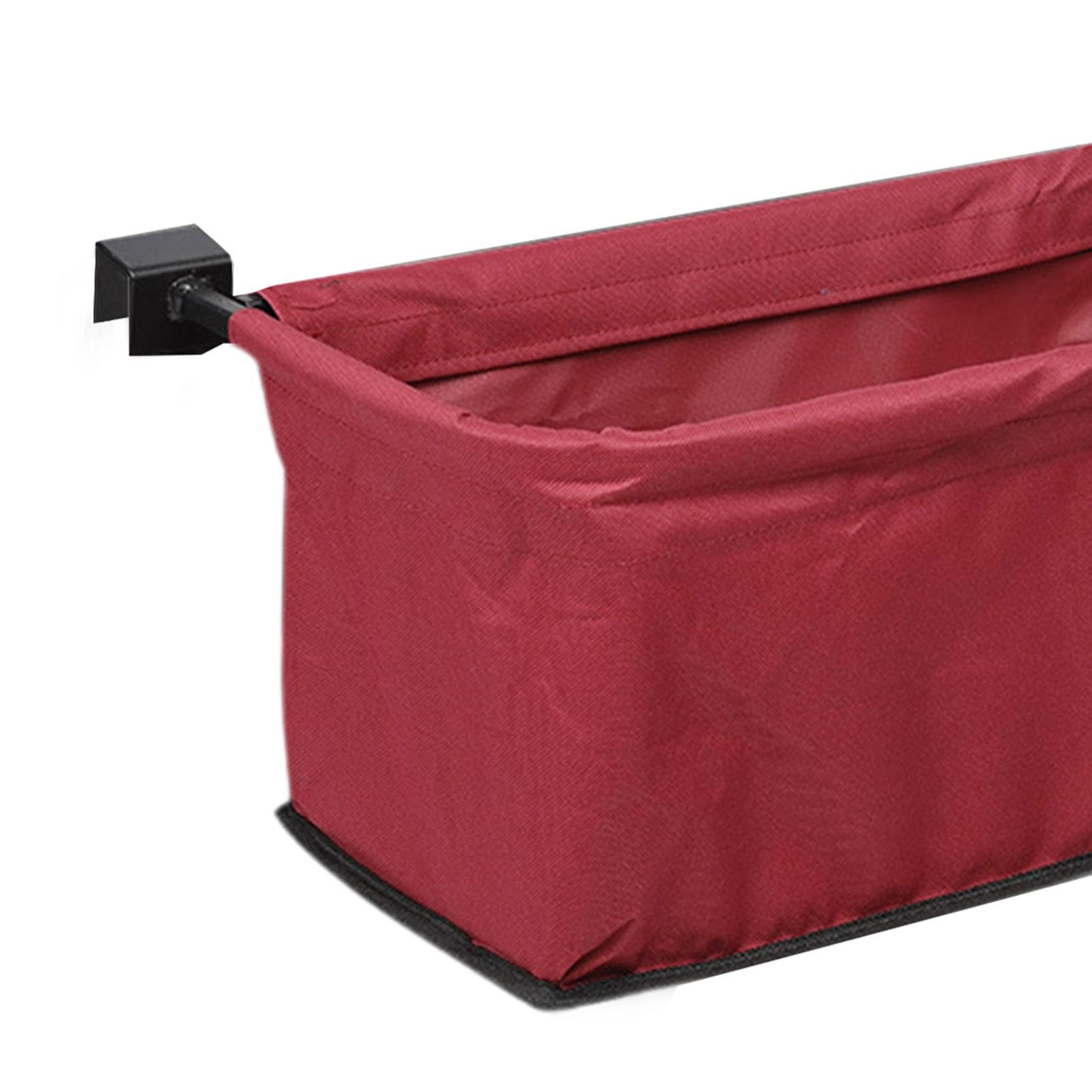 Colaxi Wagon Storage Bag Wagon Tail Bag Easy to Install Trolley Accessories Utility Universal Wagon Basket for Outdoor Camping Beach Red