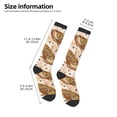 thumbnail image 2 of Xecao Corn 5 print thigh-high socks, crafted for both men and women with a stretchy, high-opaque design perfect for daily wear, 2 of 6