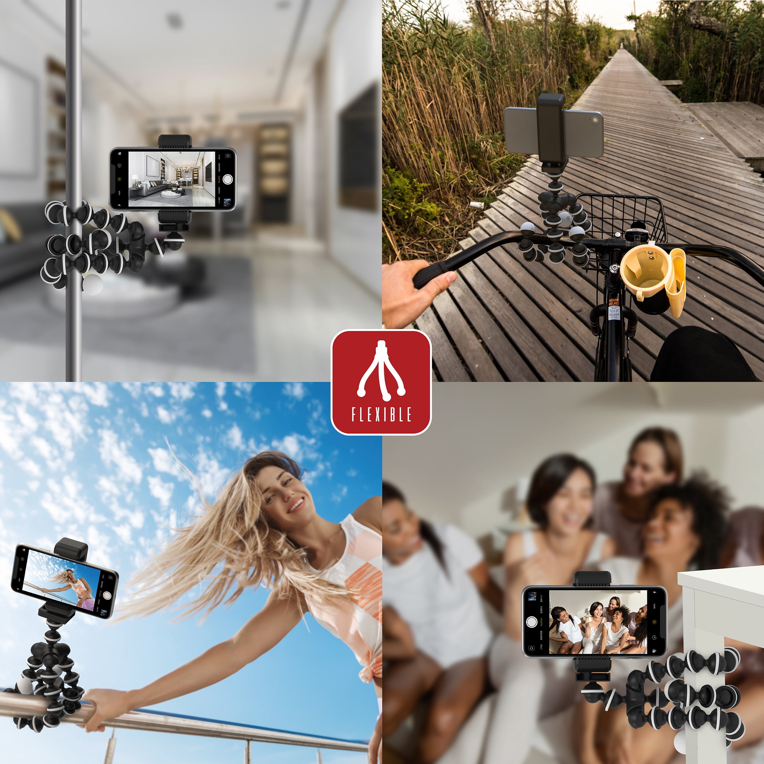 ON AIR Selfie Tripod Stick: Flexible Smartphone Stand With Shutter Remote