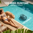 thumbnail image 2 of Steelite Cordless Robotic Pool Cleaner, Automatic Pool Vacuum with Dual Filters, 120 Mins Runtime,Smart Self-Parking,Robot Pool Vacuum for Above Ground Pool Up to 1076 Sq.Ft, 2 of 7