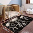thumbnail image 3 of Three Skeletons Covering Faces Design Soft Small Velvet Area Rugs Non Slip Indoor Floor Carpet for Living Room Bedroom Decor, 3 of 5