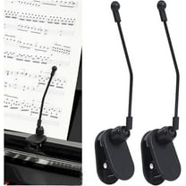 NOGIS Durable Piano Music Book Clip - Page Holder for Music Stand, Perfect for Piano Accessories and Music Binders（Black）
