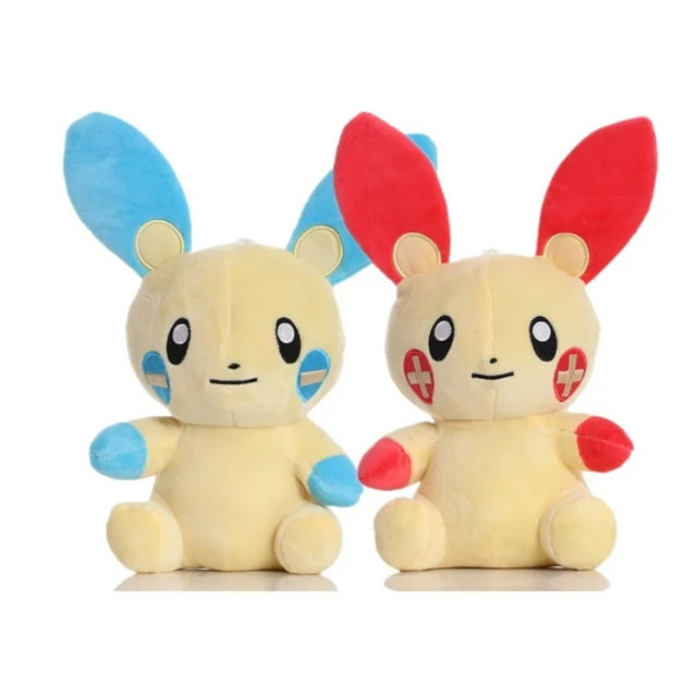 Paquete 2 peluches Plusle y Minun Nintendo 20 cm