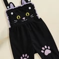 thumbnail image 5 of KPOPLK Toddler Girls Halloween Cat Bib Overalls Jumpsuit Adjustable Straps Casual Long Pants for Fall Holiday,Size 4-5 Years, 5 of 6