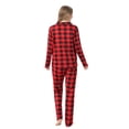 thumbnail image 5 of SYNPOS Christmas Family Matching Pajamas Long Sleeve Pj Set Festival Party Sleepwear with Button, 5 of 12