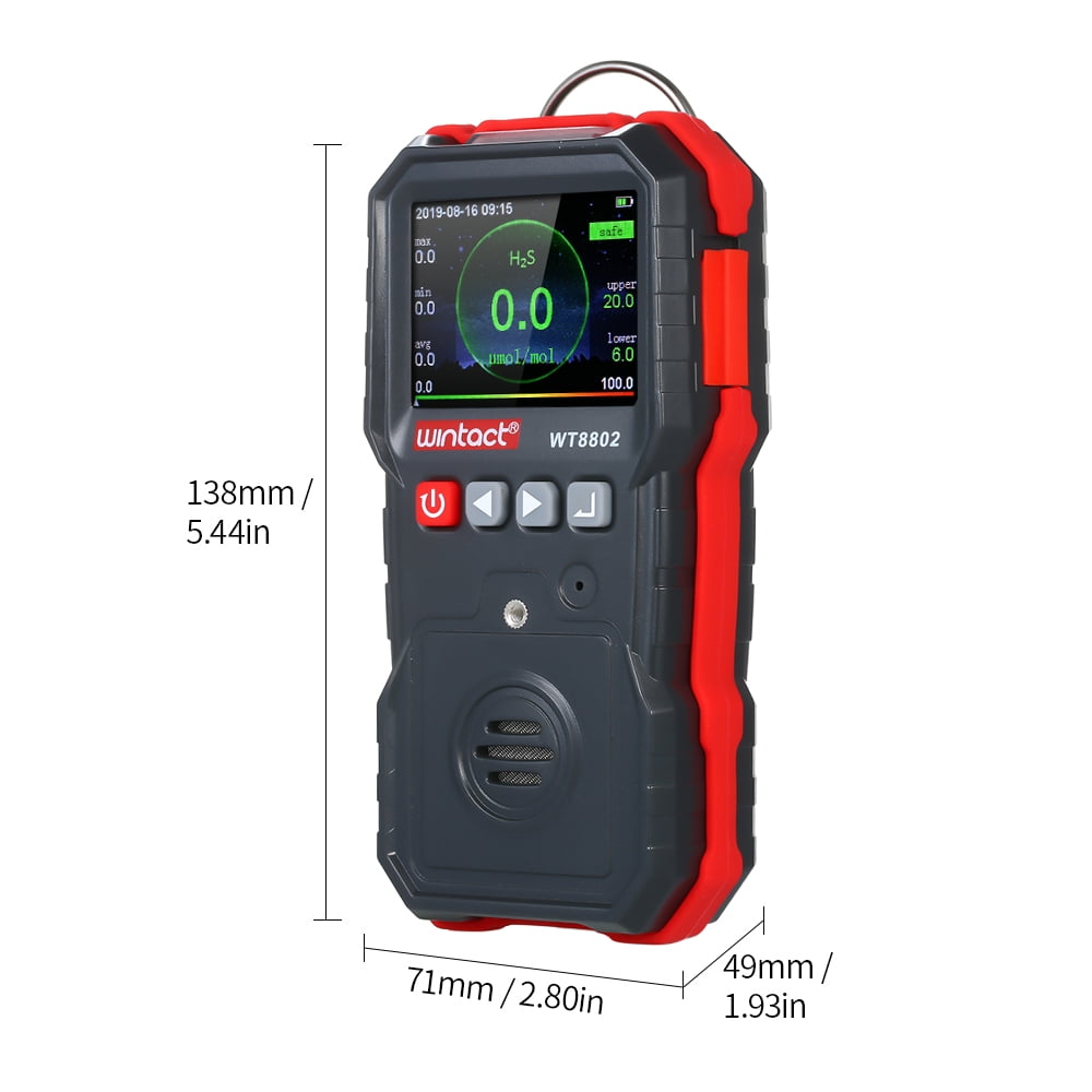Li-ion Battery 1500mAh 0-100ppm H2S | Dust /& Explosion Proof Light /& Vibration Alarms Professional Hydrogen Sulfide H2S Detector Meter by FORENSICS Adjustable Sound
