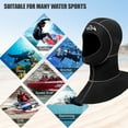 thumbnail image 3 of Diving Hat 3mm Neoprene Beach Water Hat Thermal Wetsuit Cap, 3 of 8