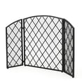 thumbnail image 1 of Christopher Knight Home Amiyah 3 Panelled Iron Fireplace Screen, Black, 1 of 1