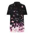thumbnail image 6 of Avrnliq Womens Black Cherry Blossom Galaxy Print Kimono Two Piece Set - Open Front Short Sleeve Top & High Waisted Shorts, Casual Loungewear Beach Cover Up,Size L, 6 of 6
