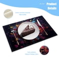 thumbnail image 3 of BaHomeck placemats Set of 4 Vibrant Skull With Explosion Of Colors Cotton Linen rectangle Placemats for Kitchen Dining Table Indoor,Outdoor,18*12inch, 3 of 4