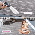 thumbnail image 3 of SAFAVIEH Courtyard Everette Geometric Striped Indoor/Outdoor Area Rug, 5'3" x 7'7", Black/Grey, 3 of 14