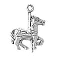 thumbnail image 1 of Sterling Silver 18" Unisex 1.5mm Box Chain Carousel Horse Pendant Necklace, 1 of 2
