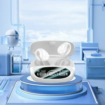 Earbuds Wireless, Hwkond Wireless Bluetooth Earphones, Ear Clip Style No Sensation Wearing, High Sound Quality Bluetooth 5.3, High-end Mirror Intelligent Digital Display, White, Up to 60% Off