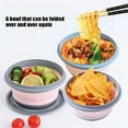 thumbnail image 4 of 3 Pcs Bol Pliable en Silicone de Qualité Alimentaire avec Couvercle, Récipient de Stockage Alimentaire Portable et Extensible, Bol de Camping Bol à Salade (Rose), 4 of 6