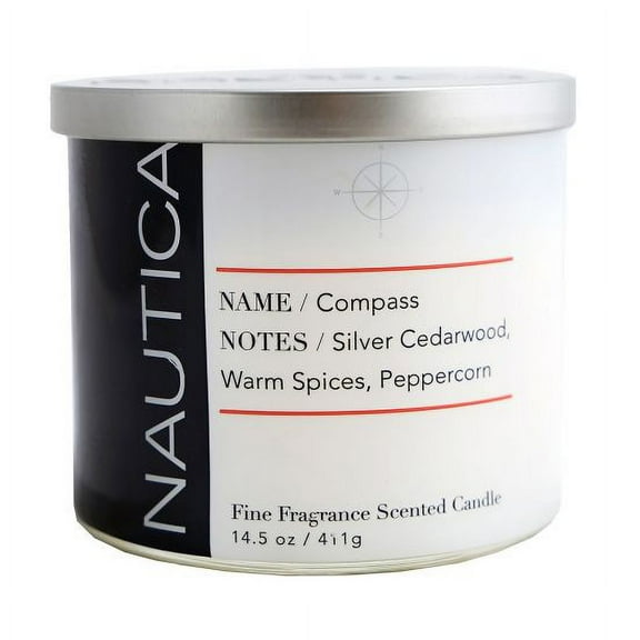 Nautica 14.5 oz Soy Wax Blend 3 Wick Candle - Compass