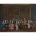 thumbnail image 2 of Charles Philips 24x20 Black Ornate Framed Double Matted Museum Art Print Titled: Tea Party at Lord Harrington's House, St. James's (1730), 2 of 5