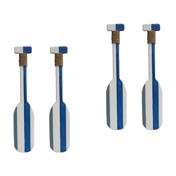 unbranded 4 pcs  Indoor Wall Decor Wooden Oar Wall Decor Beach House Paddle Nautical Decor