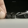 thumbnail image 4 of BNDS 1/64 ABS Wheels Rubber Tires by WHITE Assembly Rims Modified Parts JDM VIP Style for Model Car Vehicle 4pcs Set BC26401WH, 4 of 5