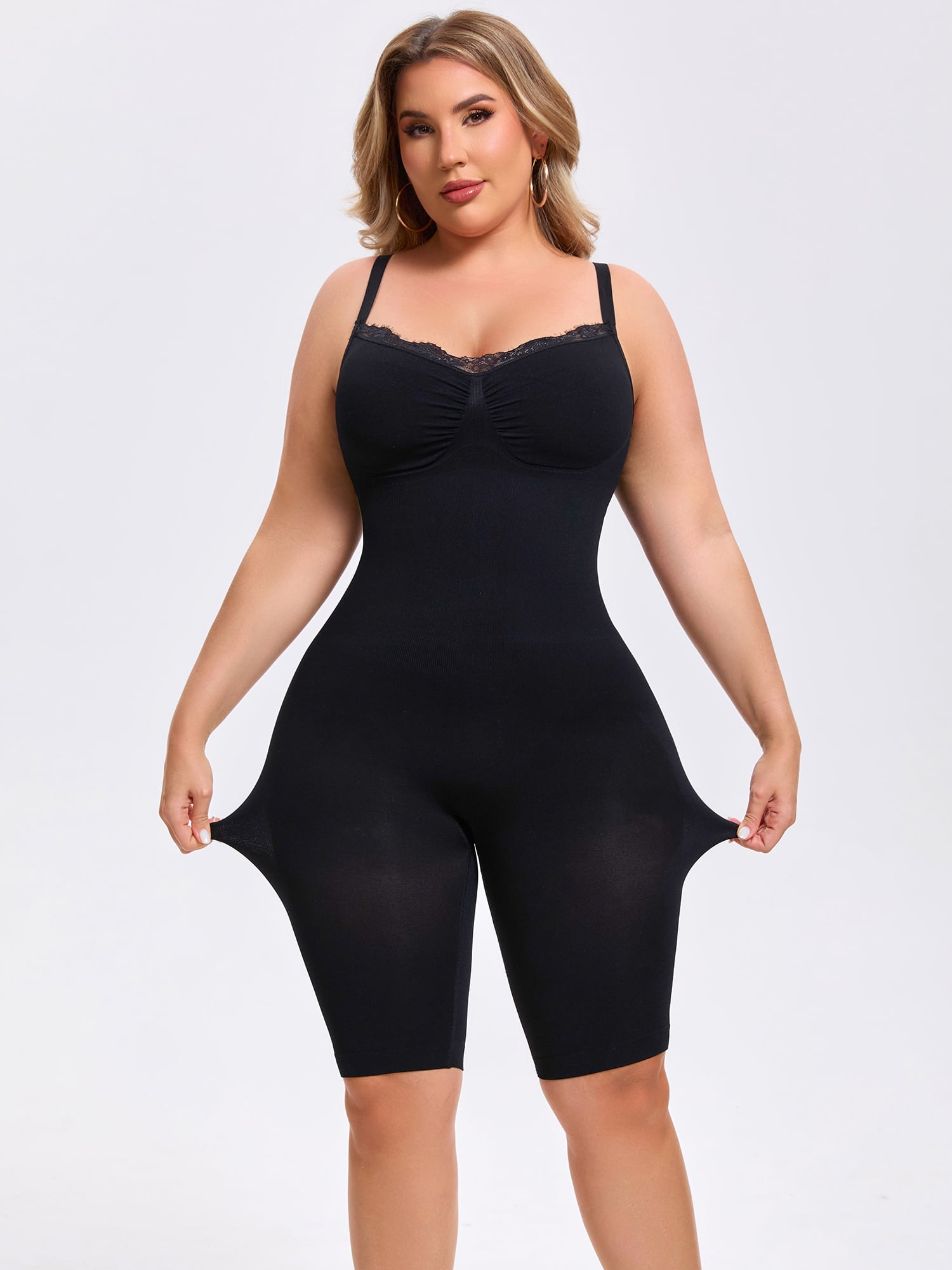 DARING DIVA Women's Sleeveless Shapewear Bodysuits Tummy Control Bodyshaper XL Black