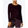 thumbnail image 2 of Alfani Womens Sleepwear Scoop Neck Pajama Top Only,1-Piece, Small, Alf Dark Fig, 2 of 2
