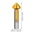 thumbnail image 2 of TEHAUX 6Pcs Countersink Chamfer Tool Set for Professional Design with Golden Finish, 2 of 8