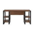 thumbnail image 4 of Pemberly Row 60" Industrial Wood Computer Desk in Dark Walnut, 4 of 6