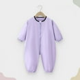 thumbnail image 2 of fatyb Toddler Baby Cotton Romper Long Sleeve Full Zip Jumpsuit Newborn Clothes Outwear for Crawling Playing, 2 of 3