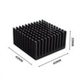 thumbnail image 1 of Aluminum Heatsink Radiator Heat sink for Electronic IC Chip RAM MOS Dynatron Raspberry Pi Cooling With Thermal Conductive Tape 40x40x20mm, 1 of 6