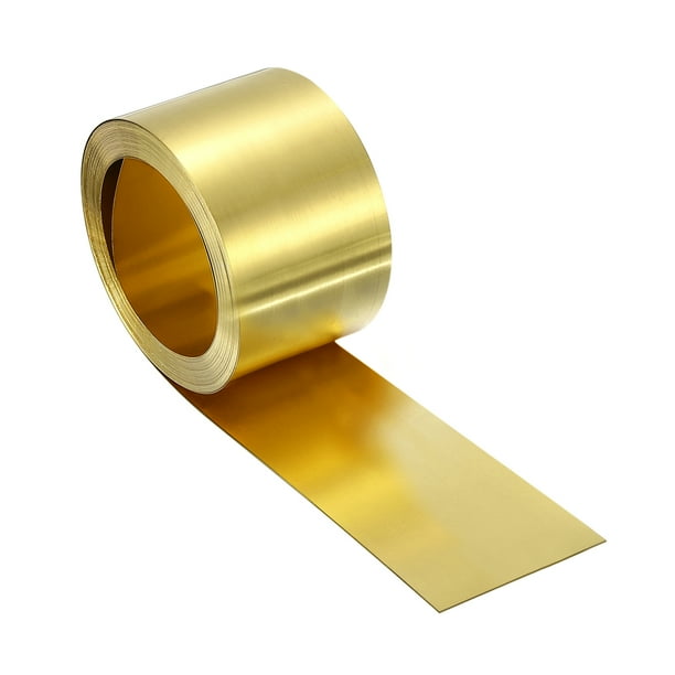 Rollo de chapa de latón, 0.3 x 25 x 3000mm, rollo de latón dorado