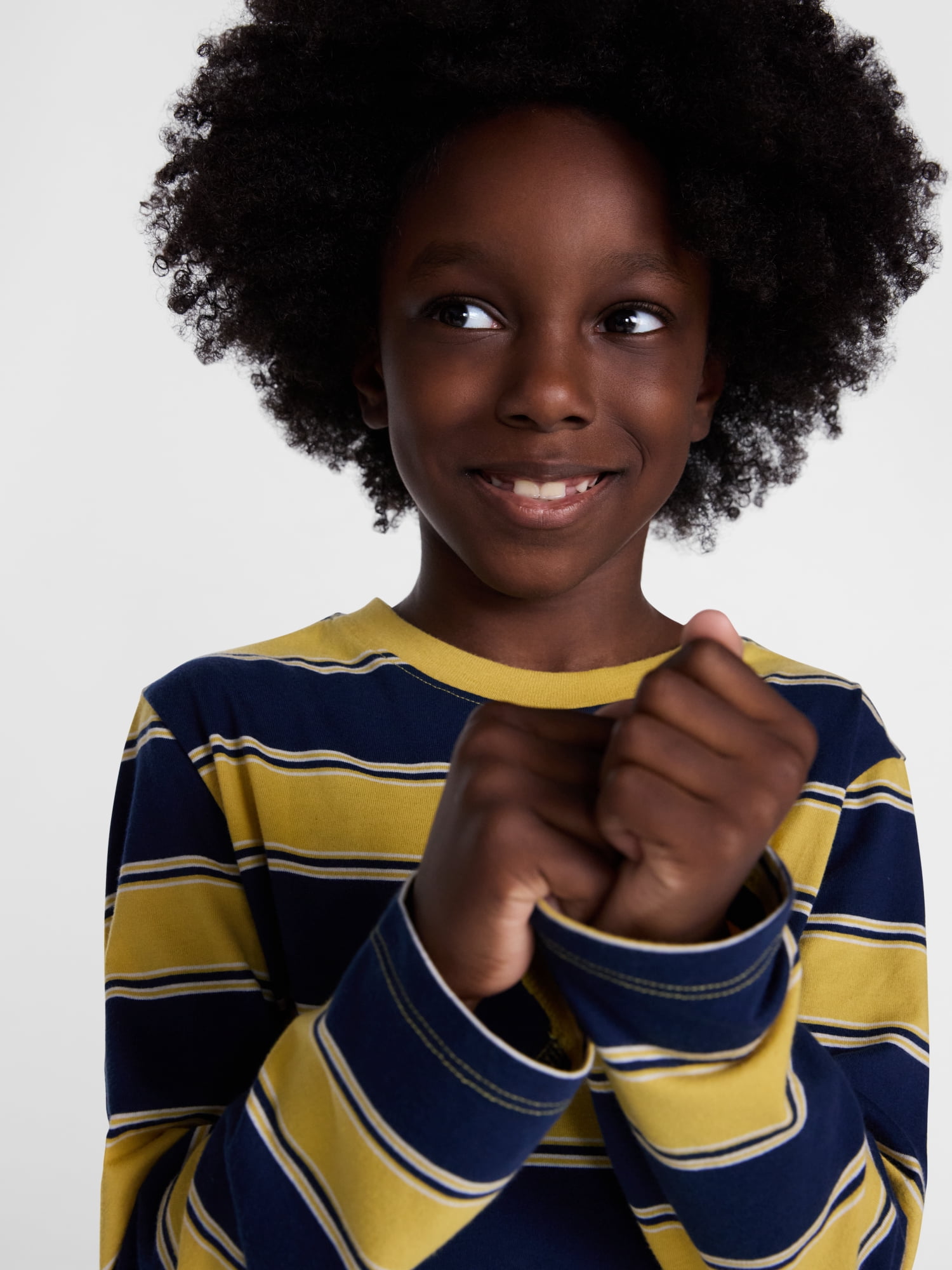 Wonder Nation Boys Striped Tee with Long Sleeves, Sizes 4-18