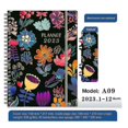 thumbnail image 2 of Planner Notebook , Weekly Monthly Planner, 8.4 Inch X 6 Inch, Spiral Planner Notebook With Bookmark, 2 of 5