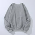 thumbnail image 6 of Ujnder Women's Drop Shoulder Sweatshirts Crew Neck Oversize Pullover Letter Print Tops Casual Outfits for Women Clothes Grey XXL, 6 of 6