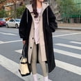 thumbnail image 4 of Women's Long Sleeve Hooded Jacket Cozy Oversized Winter Coat With Trim Details For Cold Weather Comfort, 4 of 6