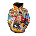 thumbnail image 1 of One Piece Cardigan à Capuche à Fermeture à Glissière Imprimé 3D Anime, 1 of 3