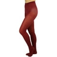 thumbnail image 3 of ToBeInStyle Women's Opaque Solid Color Nylon Tights Pantyhose Hosiery - Burgundy - One Size, 3 of 6