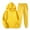 Yellow, variant on Women's 2 Piece Outfits Long Sleeve Pullover Sweatshirt Jogger Pants Casual Hooded Crop Top Sets Sweatsuit