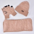 thumbnail image 4 of HNMKIU Cozy Slouchy Winter Knitted Hat Scarf Sets Unisex Warm Thermal Outdoor Accessories Pink - One Size, 4 of 5
