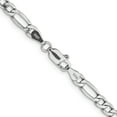 thumbnail image 4 of 14K White Gold Wg 4.4mm Semi-Solid Figaro Chain (16 X 4.4) Made In South Africa bc91-16, 4 of 5