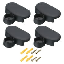 Mirror Clips, 4Pcs - Zinc Alloy Oval Mirror Holder Clips, Mirror Holders for Wall for 3-5mm Thick Mirror (Black)