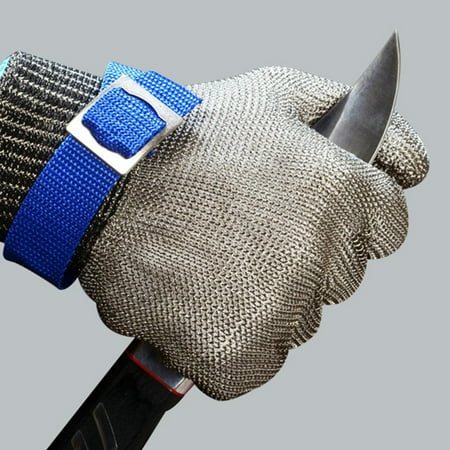 

HeYii 1Pc Cut Proof Stab Resistant Metal Mesh Carpentry Butcher Tailor Operation Glove
