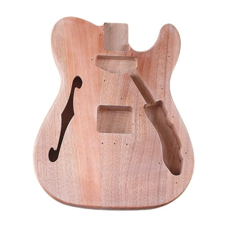 PETSOLA Electric Guitar Body Unfinished Guitar Body,Wood,Parts,Replacement,Guitar Barrel DIY Guitar Part for Electric Guitar Luthiers
