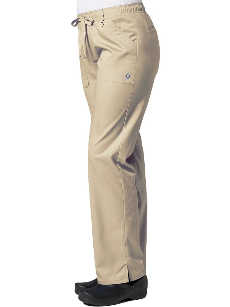 eon women's coolmax elastic waistband cargo scrub pant