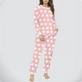 thumbnail image 4 of Fengactive Women's Floral Printed Fuzzy Pajama Set Long Sleeve Top & Pants with Pockets 2 Piece Plush Fleece Lounge Sleepwear, 4 of 6