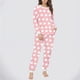 thumbnail image 4 of Conjunto de top y pantalón largo de poliéster con cuello redondo y manga larga para mujer, 4 of 6