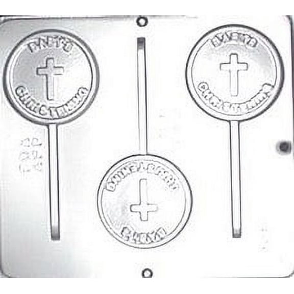 659 Baby's Christening Lollipop Chocolate Candy Mold