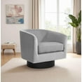 thumbnail image 7 of UIXE Swivel Barrel Accent Chairs Set of 2, Velvet Upholstered Armchair for Living Room, Comfy Club Arm Chair Bedroom Side Reading Seat for Home Office - Gray, 7 of 7