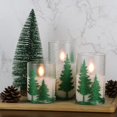 thumbnail image 2 of Velas de vidrio sin llama Romance Christmas Tree con control remoto, 2 of 9