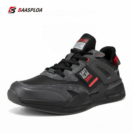 

Baasploa Men s Waterproof Sneakers Fashion Lightweight Casual Non-slip Walking Shoes