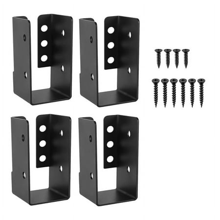 

Concealed Joist Hanger 4PCS 2InX4In Outdoor Concealed-Flange Light Joist Bracket Q235B Steel Powder-Coated Joist Hanger