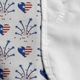 thumbnail image 4 of 4th of July Microwave Oven Cover, Rockets and Hearts Celebration Freedom of the United States Flag Design, Water Resistant Organizer with Pockets for Kitchen, 36" x 12", Red Royal Blue, by Ambesonne, 4 of 4